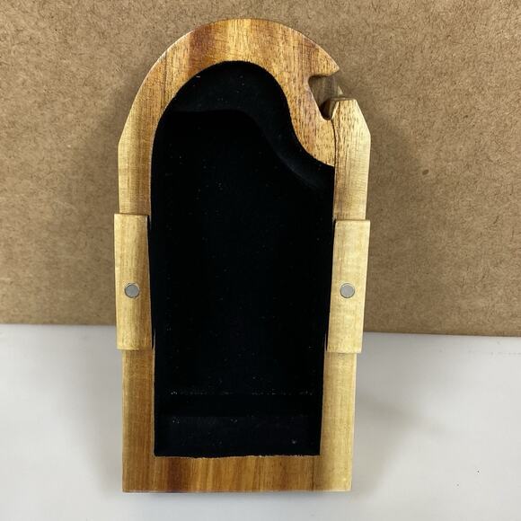 Carver Dan's Cross Bible Church Handcrafted Puzzle Gift Keepsake Box Religious - Picture 6 of 12